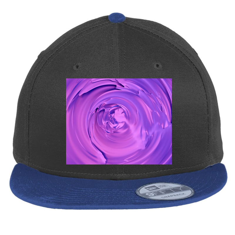 3d Illustration Hypnotic Pattern Abstract Purple Flat Bill Snapback Cap by Norman B | Artistshot