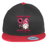 Gnome One Fight Alone Burgundy Ribbon Sickle Cell Awareness Flat Bill Snapback Cap | Artistshot