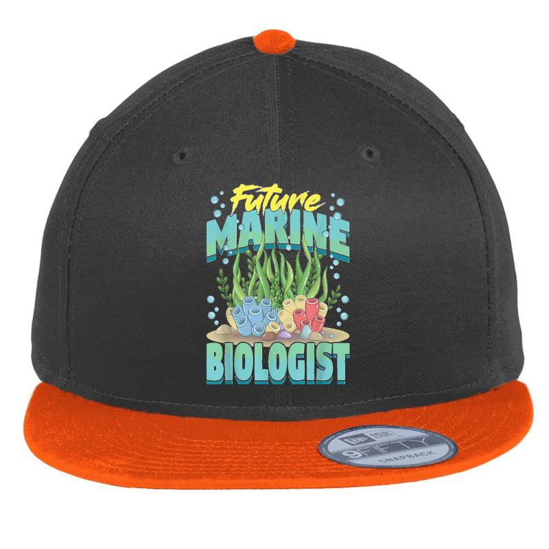 Future Marine Biologist Ocean Life Marine Biology Student Flat Bill Snapback Cap | Artistshot