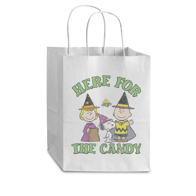 Peanuts Halloween Charlie Sally Here For The Candy Cub Paper Bag - 8 X 4 1/2 X 10 1/4 | Artistshot