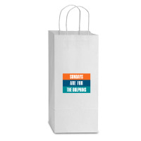 Sundays Are For The Dolphins Miami Footbal Double Wine Paper Bag - 6 1/2 X 3 1/2 X 12 3/8 | Artistshot