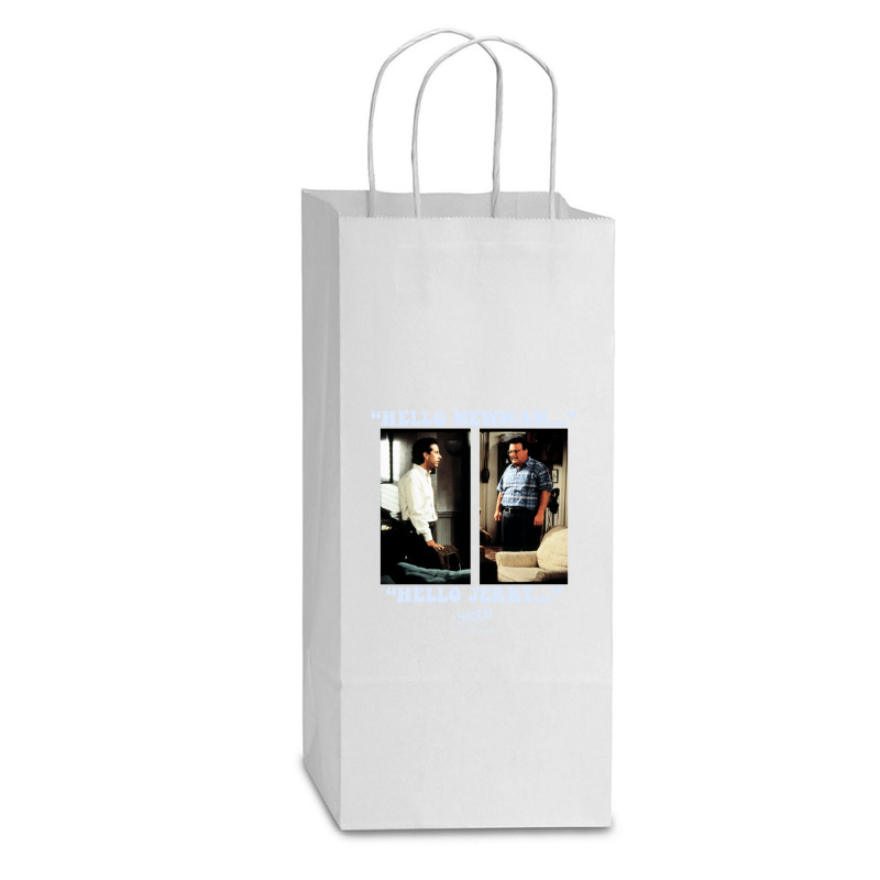 Seinfeld Newman And Jerry Long Sleeve T Shirt Double Wine Paper Bag - 6 1/2 X 3 1/2 X 12 3/8 | Artistshot