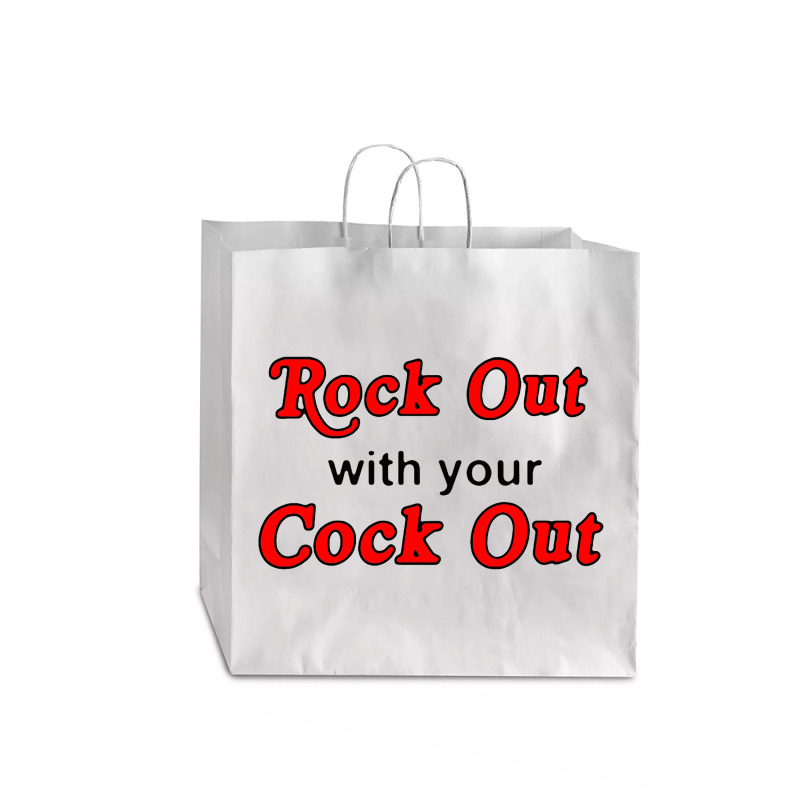 Rock Out With Cock Out Jumbo Paper Bag - 18 X 7 X 18 3/4 | Artistshot