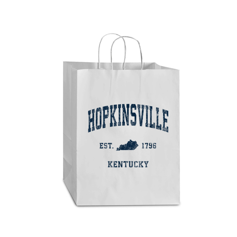 Hopkinsville Kentucky Ky Vintage Athletic Navy Sports Design T Shirt Mart Paper Bag -13 X 7 X 17 | Artistshot