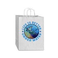 Life Is Better Under Water Marine Biology Scuba Diver Premium T Mart Paper Bag -13 X 7 X 17 | Artistshot