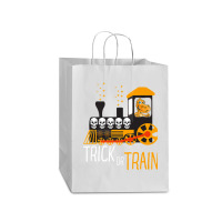 Trick Or Train Halloween Dinosaur Riding Train Funny Kids Premium T Sh Mart Paper Bag -13 X 7 X 17 | Artistshot