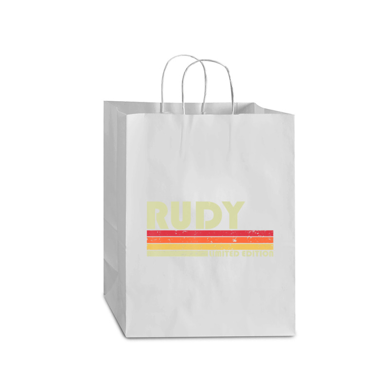 Rudy Name Personalized Retro Vintage Birthday Mart Paper Bag -13 X 7 X 17 | Artistshot