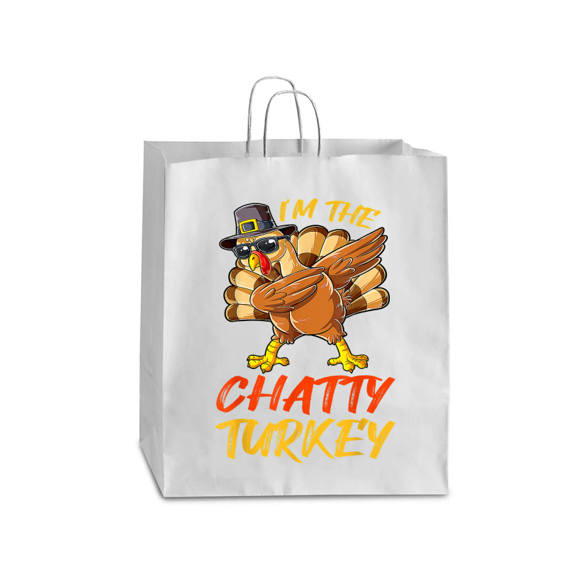 Chatty Turkey Matching Family Group Thanksgiving Party Queen Paper Bag - 16 X 6 X 19 1/4 | Artistshot