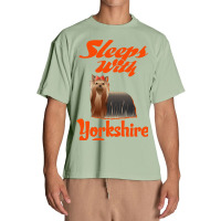 Sleeps With Yorkshire Terrier Urban Heavy T-shirt | Artistshot