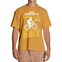 Never Underestimate An Uncle With A Mountain Bike Urban Heavy T-shirt | Artistshot