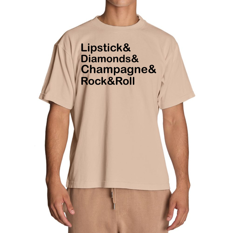 Lipstick Diamond,champagne & Rock & Roll Urban Heavy T-shirt by SabriAcar | Artistshot