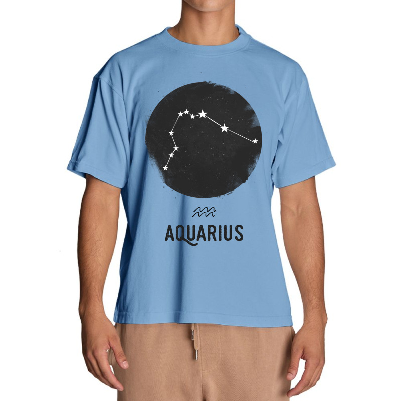 Minimal Aquarius Zodiac Sign Urban Heavy T-shirt | Artistshot