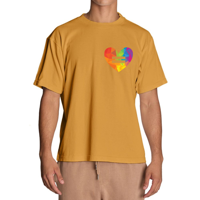 Rainbow Equality Heart Urban Heavy T-shirt | Artistshot