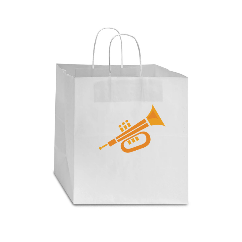 Vector Trumpet Illustration Star Paper Bag - 13 X 7 X 13 | Artistshot