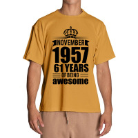 November 1957 61 Years Of Being Awesome Urban Heavy T-shirt | Artistshot