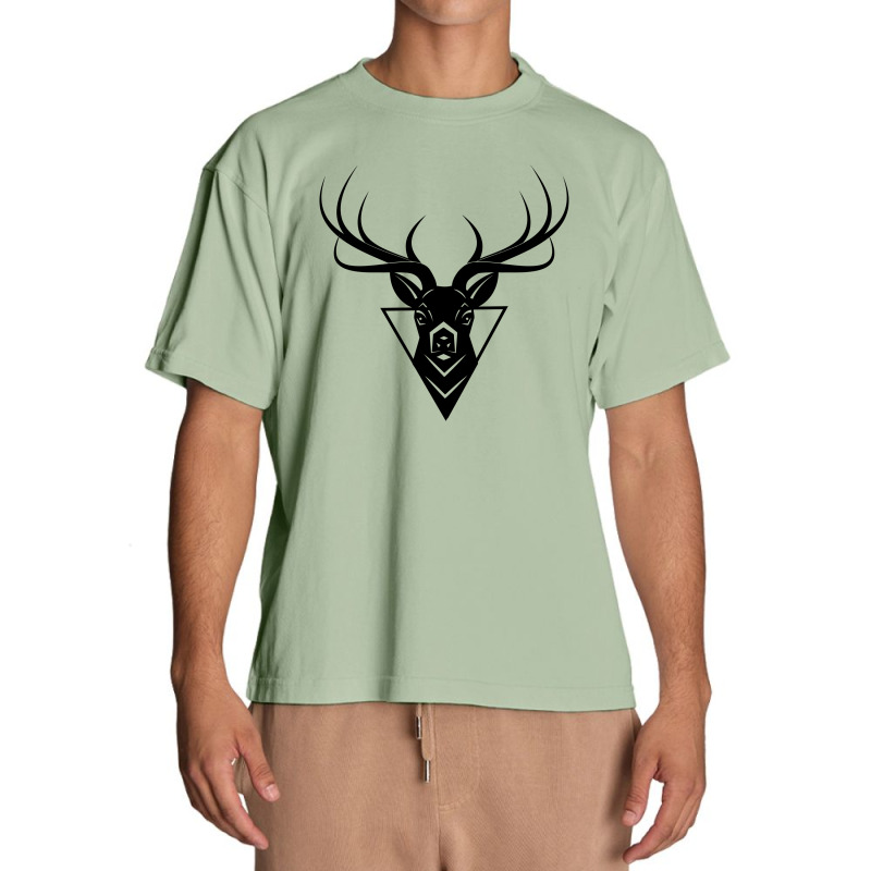 Deer Head Vector Urban Heavy T-shirt | Artistshot