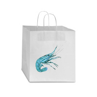 Aqua Colored Prawn Star Paper Bag - 13 X 7 X 13 | Artistshot