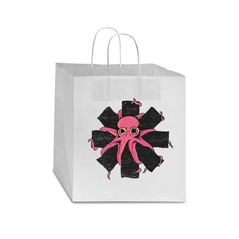 Red Octopus Vintage Star Paper Bag - 13 X 7 X 13 | Artistshot