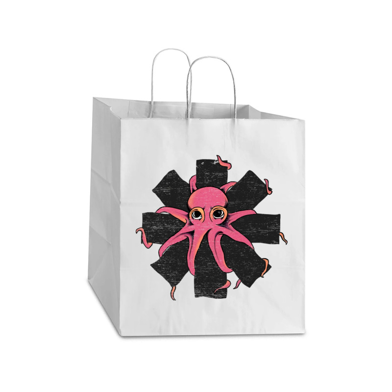 Red Octopus Vintage Take Out Paper Bag - 14 X 10 X 15 1/2 | Artistshot