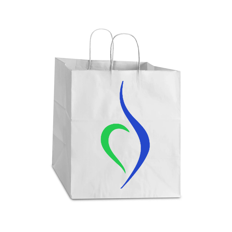 Blue And Green Eating Disorder Symbol - Neda Take Out Paper Bag - 14 X 10 X 15 1/2 | Artistshot