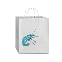 Aqua Colored Prawn Traveler Paper Bag -13 X 6 X 15 3/4 | Artistshot