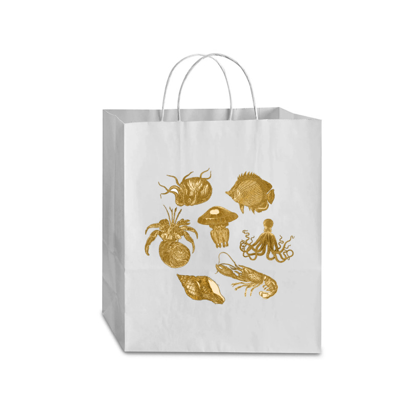 Golden Crustaceancore Traveler Paper Bag -13 X 6 X 15 3/4 | Artistshot