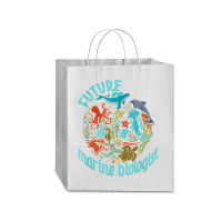 Future Marine Biologist Ocean Life Drawing Whale Octopus Traveler Paper Bag -13 X 6 X 15 3/4 | Artistshot