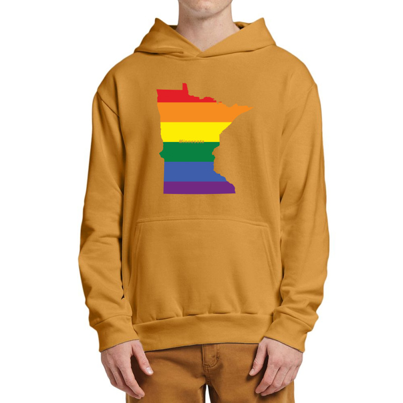 Minnesota Rainbow Flag Urban Pullover Hoodie | Artistshot