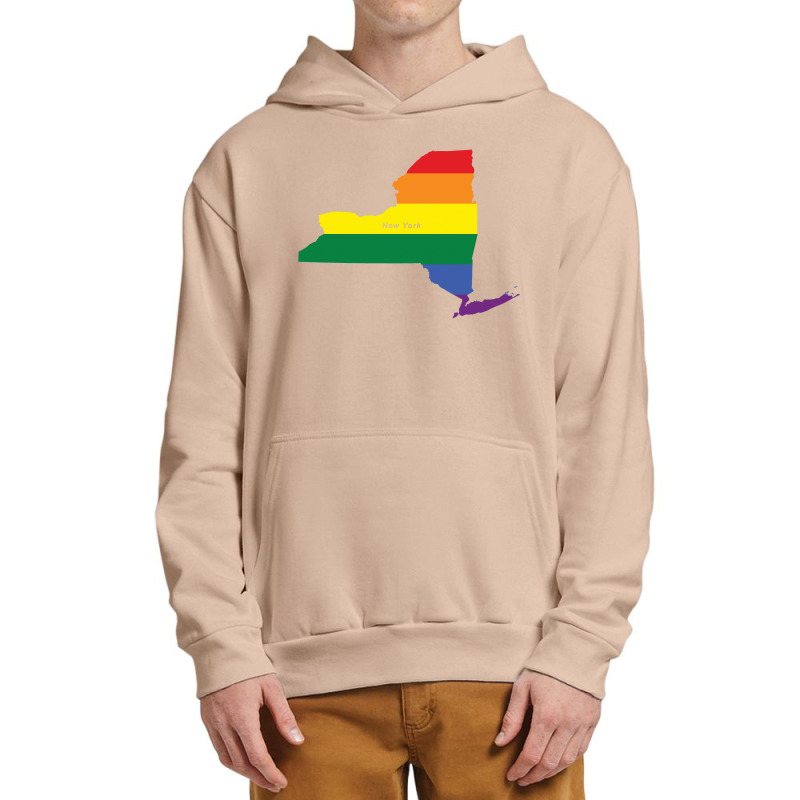 New York Rainbow Flag Urban Pullover Hoodie | Artistshot