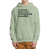 Lipstick Diamond,champagne & Rock & Roll Urban Pullover Hoodie | Artistshot