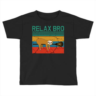 Lacrosse Relax Bro Toddler T-shirt Designed By Badaudesign