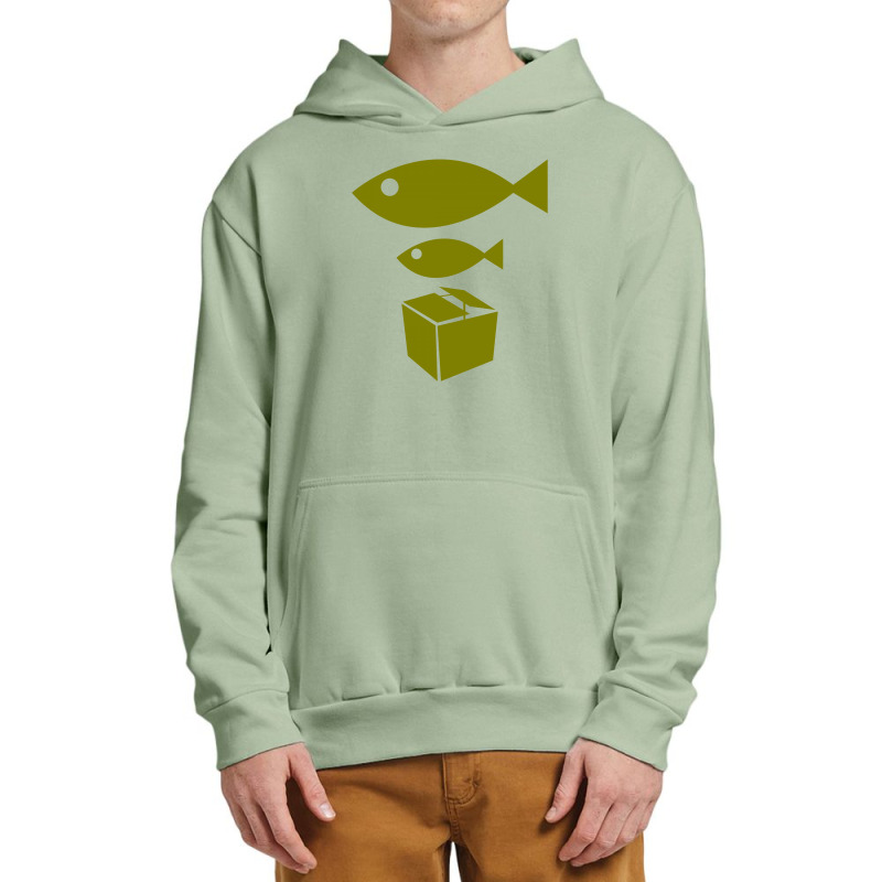 Big Fish Little Fish Cardboard Box Urban Pullover Hoodie by RobinHoodie | Artistshot