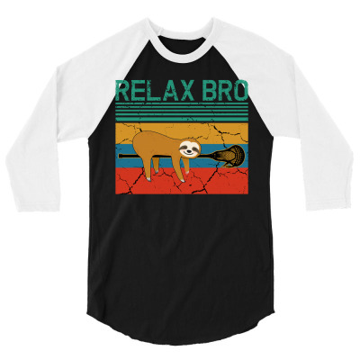 Lacrosse Relax Bro 3/4 Sleeve Shirt Designed By Badaudesign
