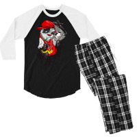Funky Dog Men's 3/4 Sleeve Pajama Set | Artistshot