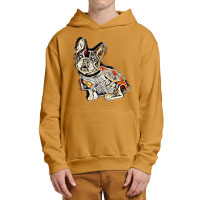 Cute French Bulldog Breed Dog Wearing A Super Hero Costume Over White Urban Pullover Hoodie | Artistshot