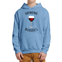 Drinking Buddies Wine Glasses Urban Pullover Hoodie | Artistshot