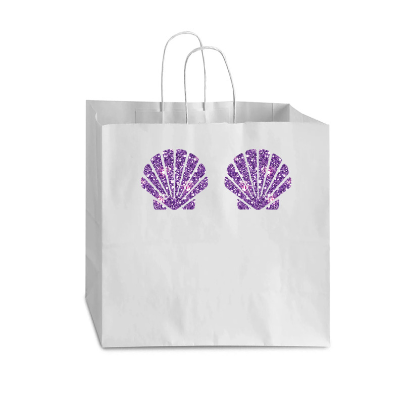 Mermaid Sea Shell Bra Costume Halloween Design Sweatshirt Vogue Paper Bag - 16 X 6 X 12 | Artistshot