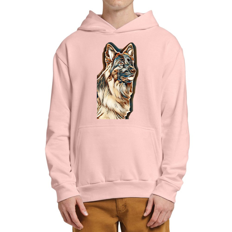 German Shepherd Dog  Isolated  On White Background In Studio Urban Pullover Hoodie by Kemnabi | Artistshot