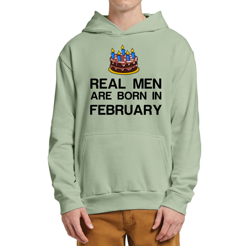 Real Men Are Born In February Urban Pullover Hoodie | Artistshot