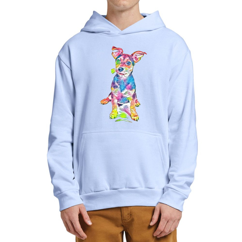 Dog With Perky Ears Urban Pullover Hoodie by Kemnabi | Artistshot