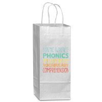 Reading Components Literacy Education Phonemic Awareness T Shirt Wine Paper Bag - 5 1/2 X 3 1/4 X 13 | Artistshot