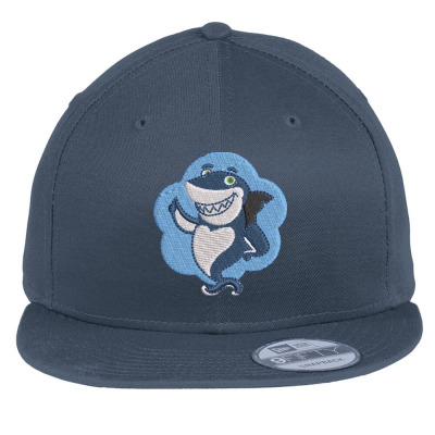 Shark Embroidered Hat Flat Bill Snapback Cap Designed By Madhatter