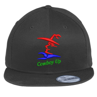 Cowboy Embroidered Hat Flat Bill Snapback Cap Designed By Madhatter