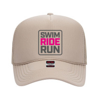 Swimriderun  Pink Foam Trucker Hat | Artistshot