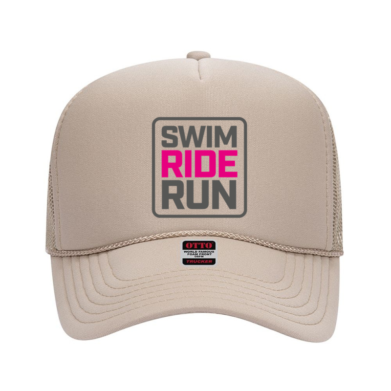 Swimriderun  Pink Foam Trucker Hat by cm-arts | Artistshot