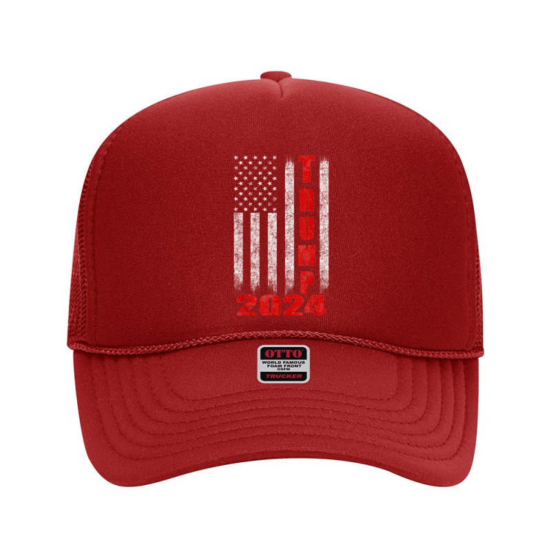 American Flag Design Trump 2024 Foam Trucker Hat by BREAKAFELDER | Artistshot