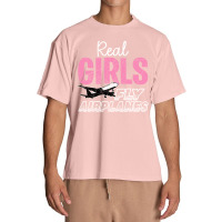 Real Girls Fly Airplanes For Dark Urban Heavy T-shirt | Artistshot