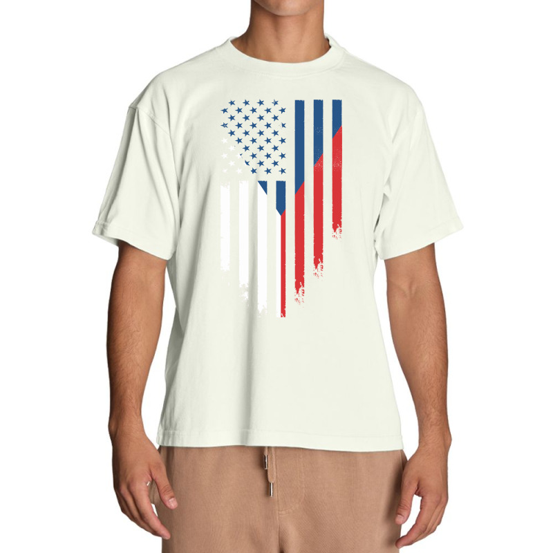 Česká Republika Us American Flag | Czech Republic Souvenir Urban Heavy T-shirt | Artistshot