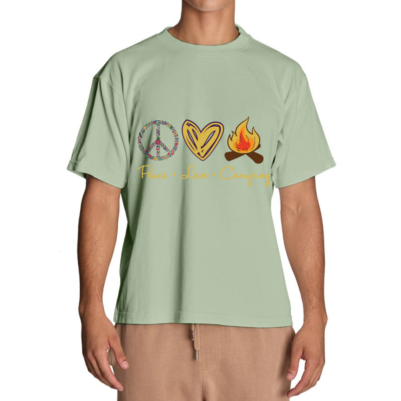 Peace Love Camping Retro Vintage Urban Heavy T-shirt by vip.pro123 | Artistshot