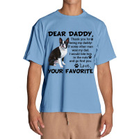 Boston Terrier Dear Daddy Thank You For Being My Daddy Father's Day Gi Urban Heavy T-shirt | Artistshot